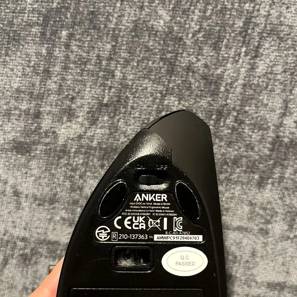 Anker 2.4G Wireless Vertical Ergonomic Optical Mouse 1600DPI 5-Button Laptop PC